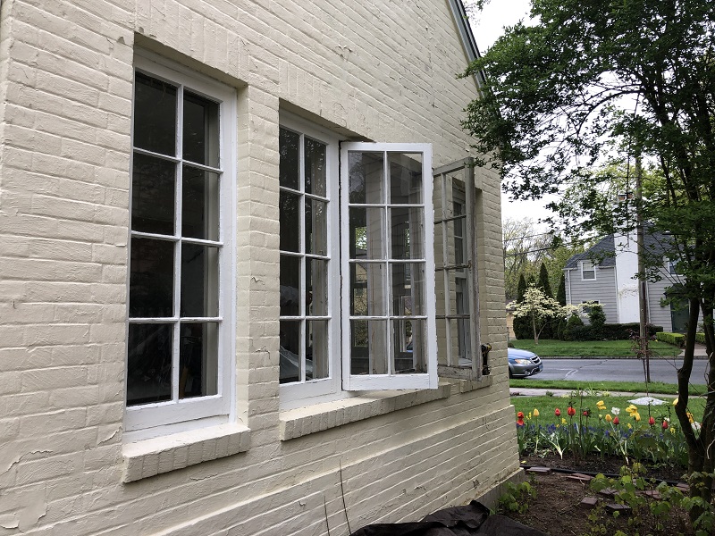 The old windows were drafty and had to be forced open 